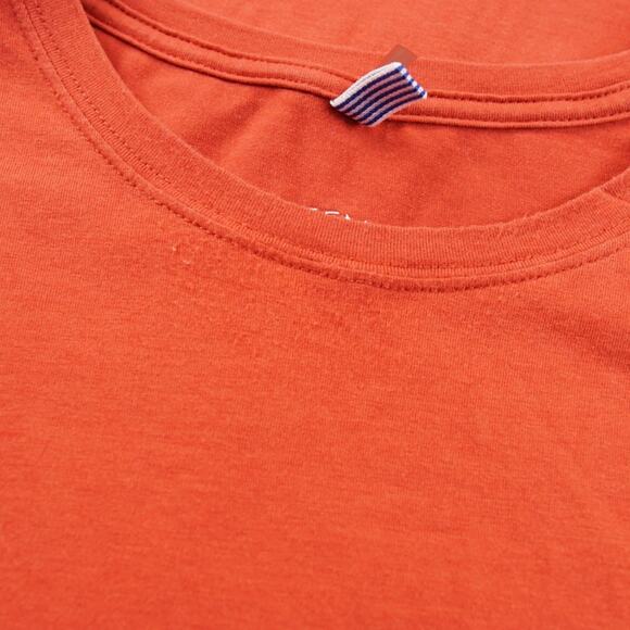 EFM Donrad Duncan Red Cotton Modal Orange Shirt Mens Sz L - Picture 4 of 5